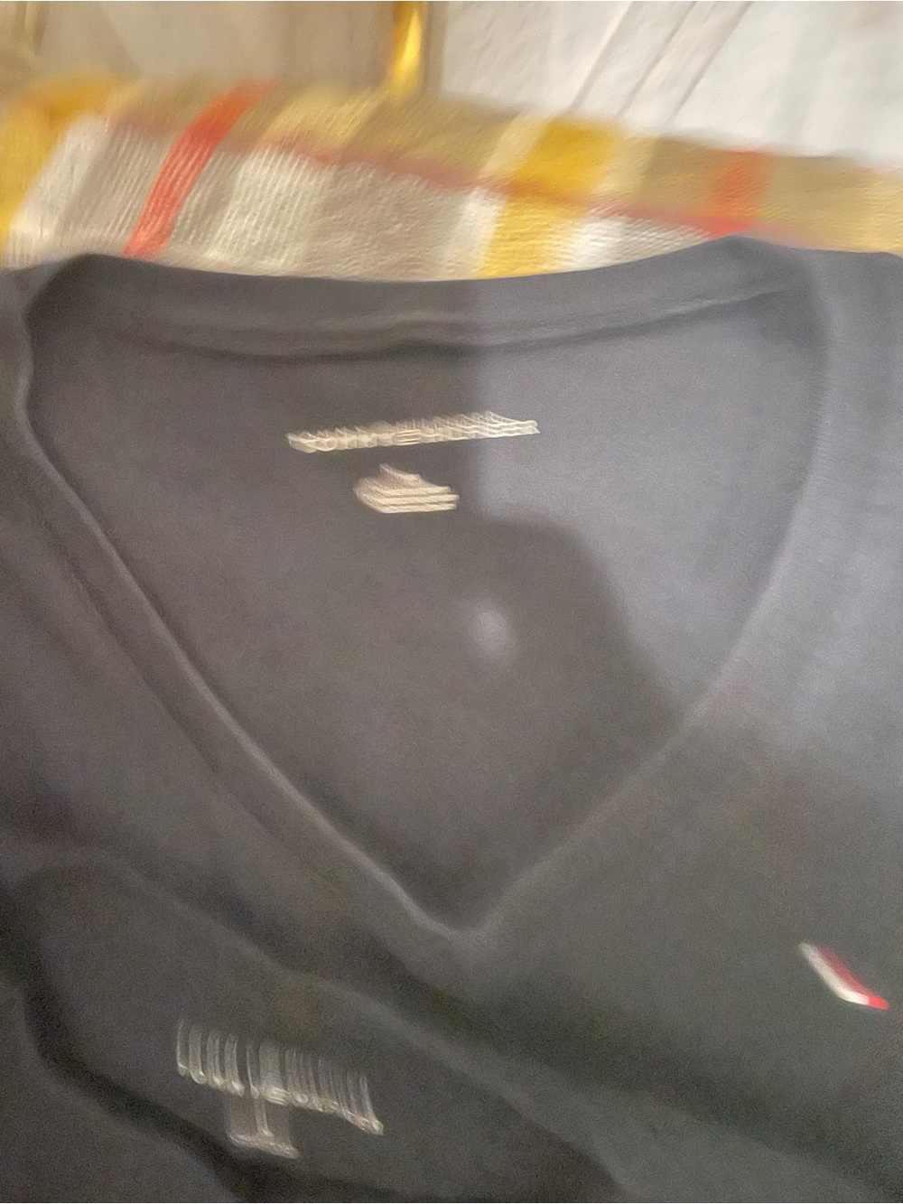 Tommy Hilfiger Women’s Long Sleeve V-Neck Tops - Black & White (Set) - Picture 3 of 3